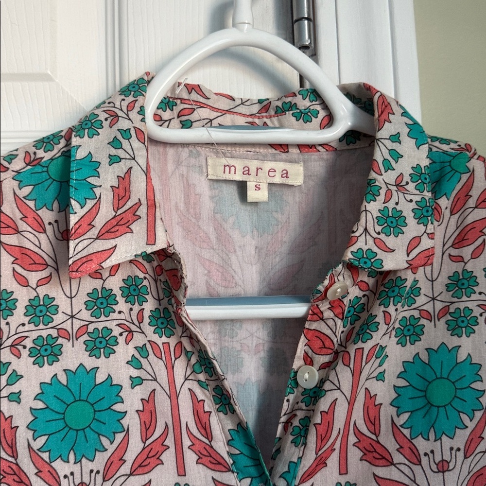 Marea By Liz Joy Flounce Shirt Dress Size S - Picture 5 of 12